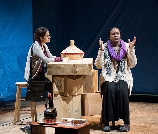 Sangeeta Wylie and Angela Moore in Refuge at Firehall Arts Centre. Credit: Emily Cooper.